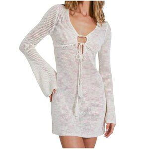 Devon Windsor Cassandra Dress in powder puff pink M medium knitted cover up swim